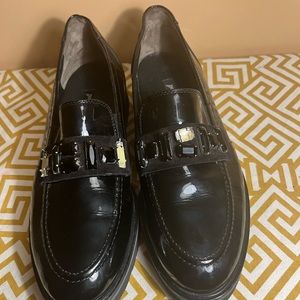 Paul Green Nina Loafer, Black Patent Leather, Womens OBO